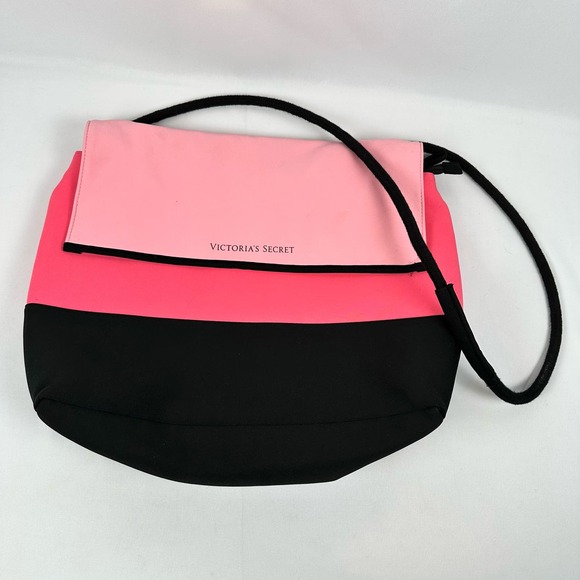 Victoria's Secret Handbags - Victoria's Secret Pink and Black Cooler Beach Tote Bag